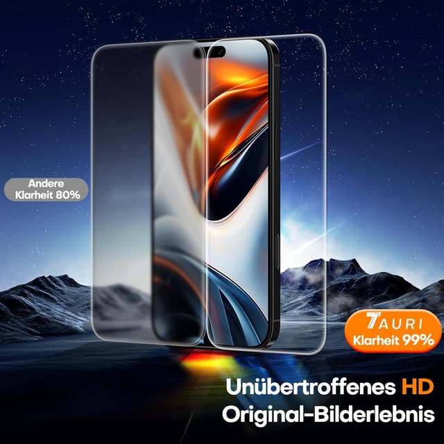 Detalle de TAURI Panzerglas 6,9 Zoll für iPhone 16 Pro Max