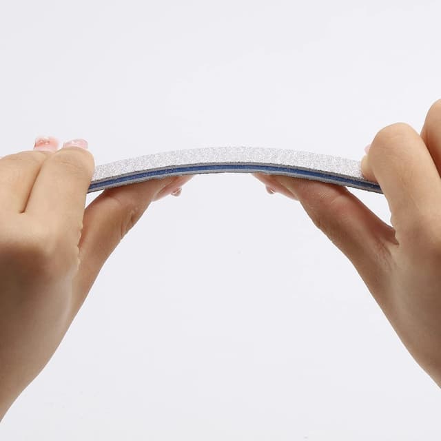 Detalle 2 de 80/80 Grit Rectangle Nail Files (100 Count) Reusable Double-Sided Emery Boards for Acrylic & Gel Nails