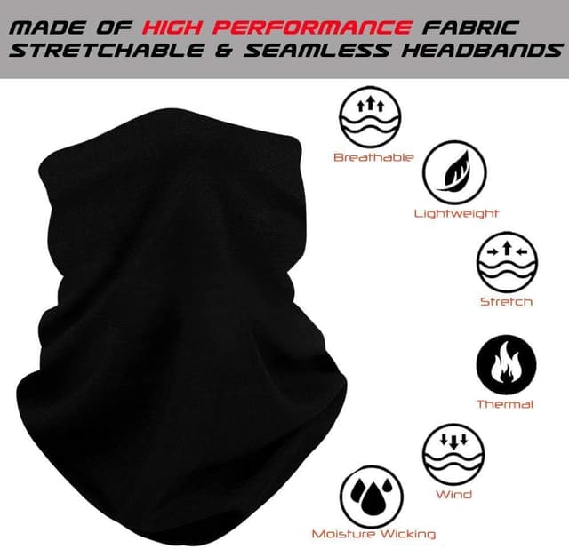 Thumbnail 6 de RedMaple 6er-Set nahtlose Bandanas & Multifunktionstücher als Schal, Stirnband und Gaiter