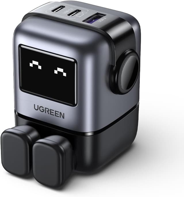 Detalle de UGREEN Uno Charger 65W USB‑C Nexode 3‑Port GaN Charger 🔌