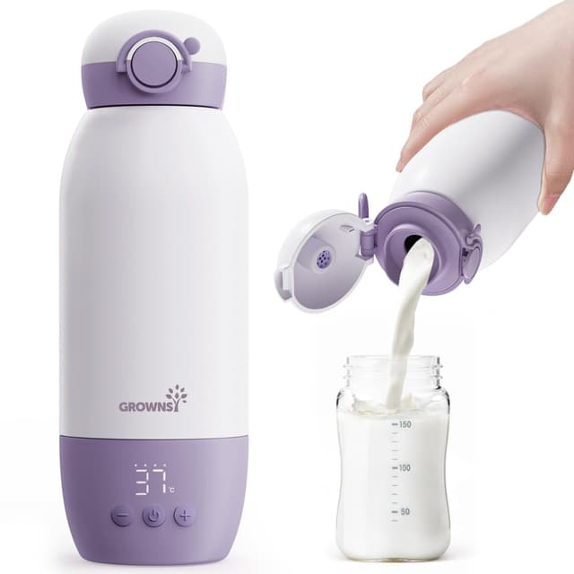 Imagen de GROWNSY tragbarer Flaschenwärmer für unterwegs mit 10.000-mAh-Akku (600 ml, Altrosa) en OfertitasTOP