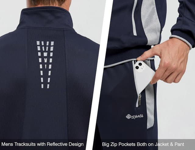 Thumbnail 4 de TBMPOY Men's Tracksuits 2-Piece Full Zip