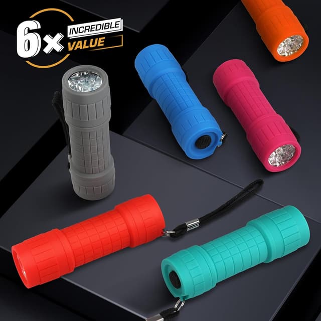 Thumbnail 6 de EverBrite UV Torch 6 Pack (9 LED, 395nm) blacklight torch for stain checks