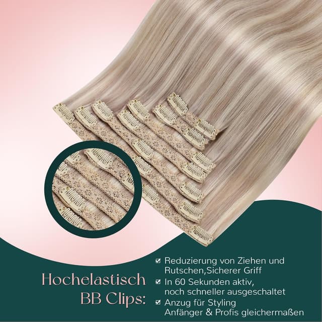 Thumbnail 3 de Easyouth Clip-In Echthaar Extensions 40 cm