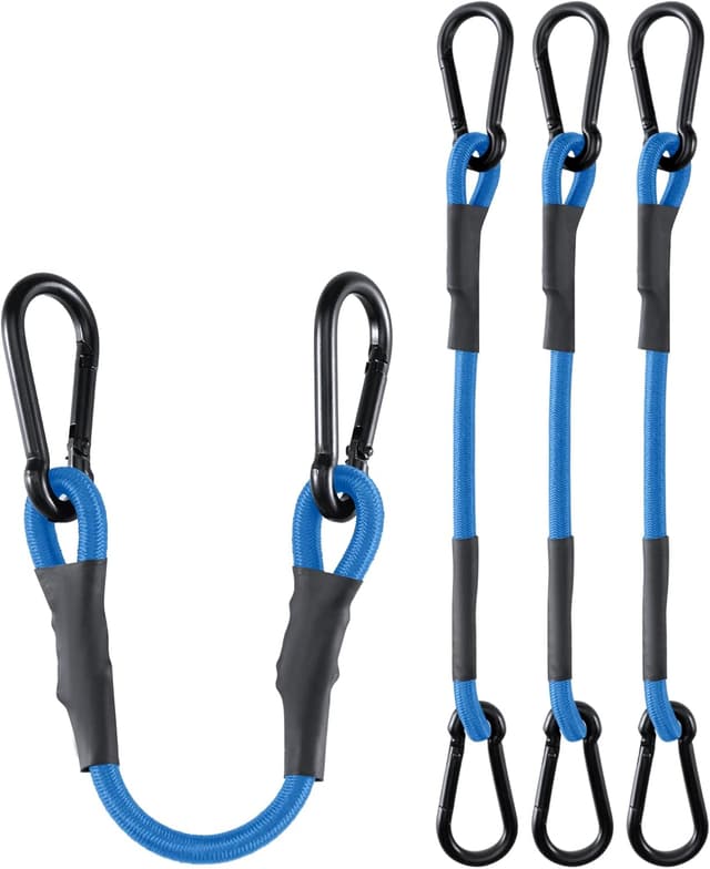 Thumbnail 6 de LuckyStraps 18-Inch Heavy-Duty Rubber Bungee Cords (12 Pack) with Upgraded S-Hooks