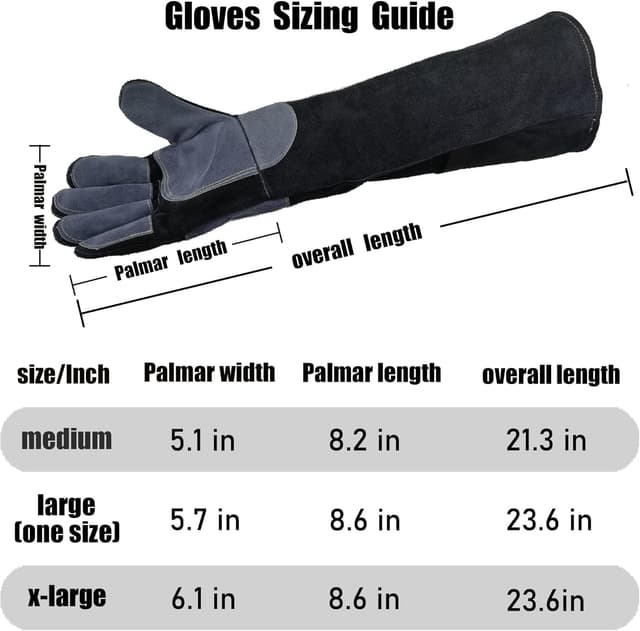 Thumbnail 1 de WZQH 23.6-inch Leather Animal Handling Gloves