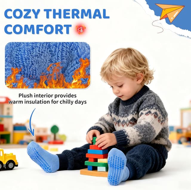 Thumbnail 2 de GRPSKCOS Toddler Thick Grip Socks