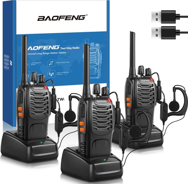 Imagen de Professionelle Walkie-Talkies 3er Set mit 16 Kanälen 📡 en OfertitasTOP