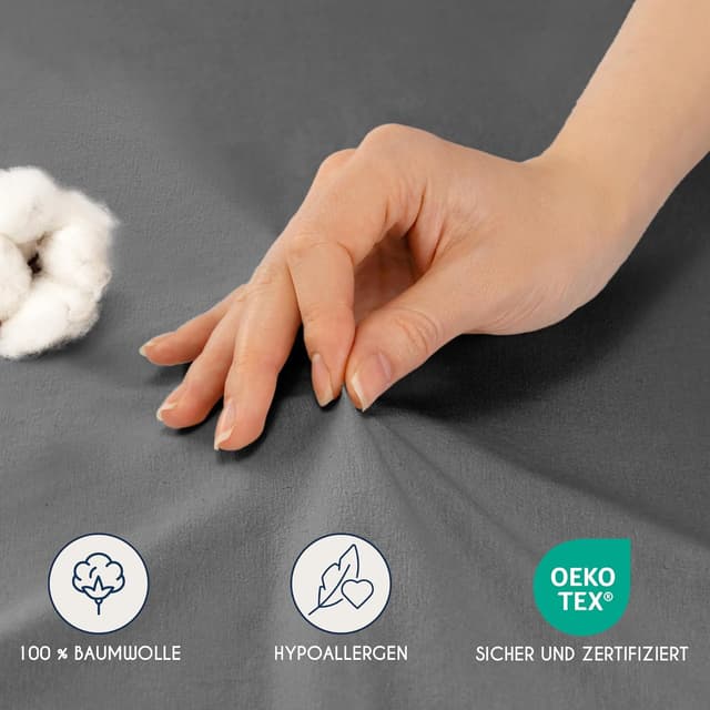 Detalle 2 de Dreamzie Premium Spannbettlaken 180x200