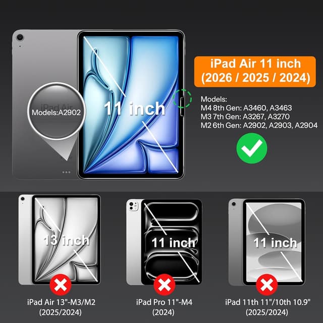 Detalle de SPARIN Panzer-Schutzglas (2 Stück) für iPad Air 11 Zoll M3/M2/M4 – Auto-Installation, 9H Schutzfolie