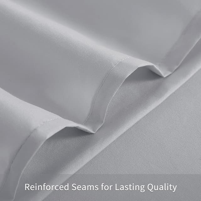 Thumbnail 6 de Tifschlaf Tifschlaf Pillow Cases 2 Pack (Light Grey) – Super-Soft Brushed Microfibre Standard Queen Pillow Covers, Envelope Closure, 50x75 cm