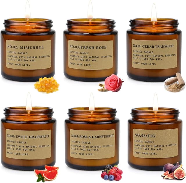 Detalle de Scented candles gift set 6 pack 3.5 oz