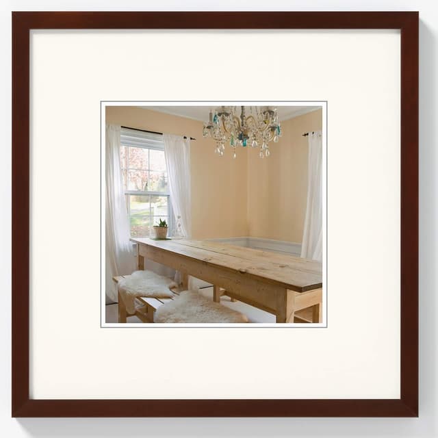 Detalle de Walther Design Peppers cadre photo en noyer BP150N, profil rectangulaire mat (15 x 15 cm)