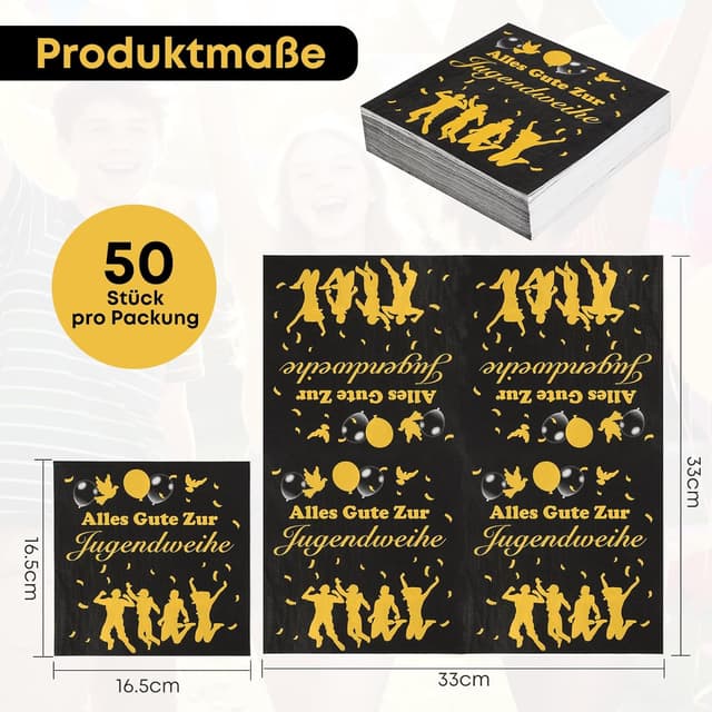 Detalle de Seutgjie Jugendweihe Servietten 50er