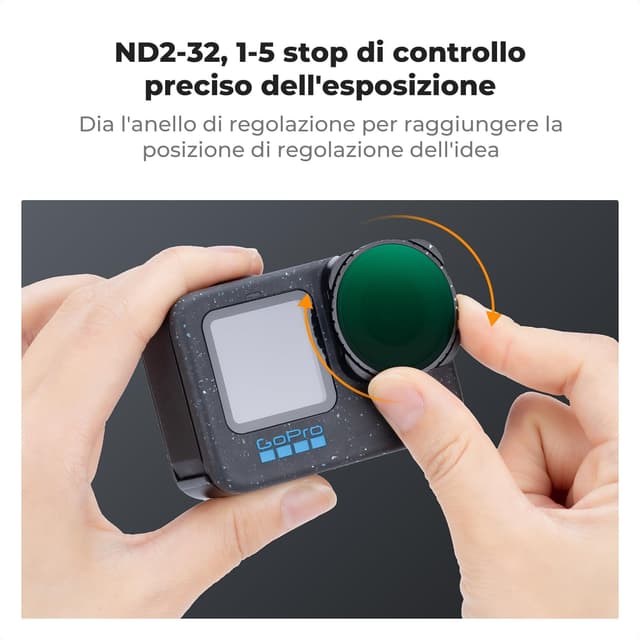 Thumbnail 2 de K&F Concept ND2-32 Filtro Variabile per GoPro