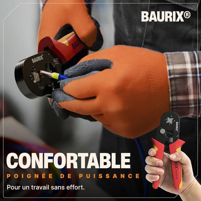Thumbnail 4 de BAURIX Pince à Sertir embouts câble 0,25–10 mm²