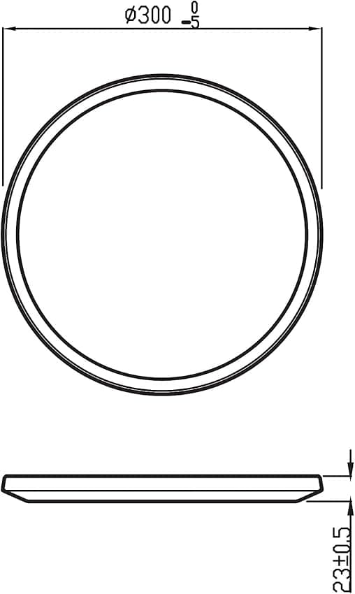 Detalle de Philips Superslim plafón LED regulable 18W