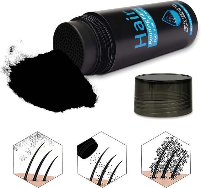Detalle de NUEDSFXO Fibre per Capelli alla Cheratina con applicatore nero