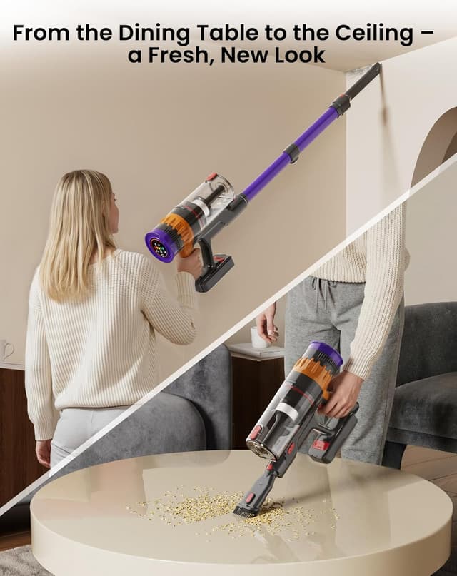 Detalle de Lefant V1 cordless vacuum, 40000Pa suction