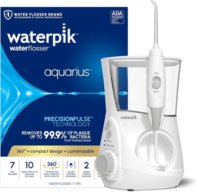 Detalle de Waterpik Aquarius water flosser 10 settings 🦷