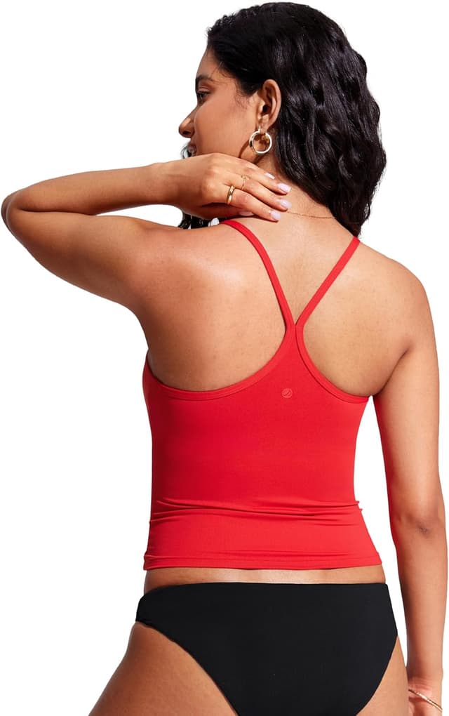 Detalle 2 de CRZ YOGA tankini donna racerback imbottito con bretelle sottili e scollo rotondo