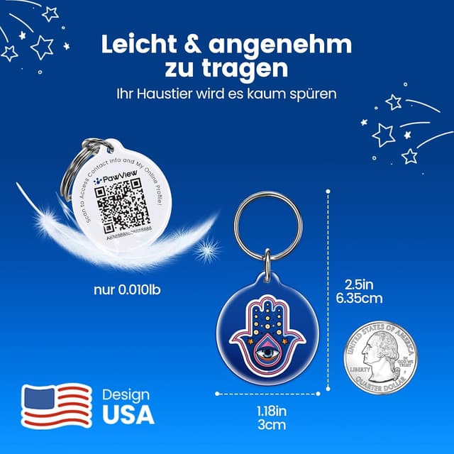 Thumbnail 5 de PawView Hundemarke QR Code 2-Stück Set