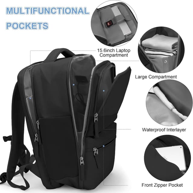 Detalle de SUNUP Ryanair cabin bag 40x20x25cm under-seat travel backpack (20L) with laptop fit