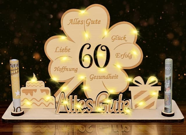 Imagen de Sunwuun Geldgeschenk 60 Kleeblatt LED en OfertitasTOP