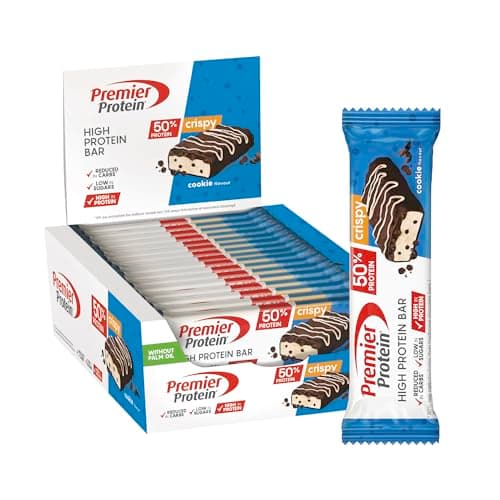 Detalle de Premier Protein Bar Crispy Cookie 16 x 40 g 🍪 - Alta Proteína