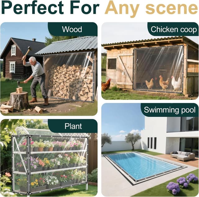 Thumbnail 5 de GZXAGZJ Clear Tarp 7x10 ft ⛺