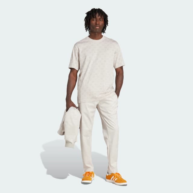 Thumbnail 2 de Adidas Monogram All Over Print Regular Track Pants Beige 👖