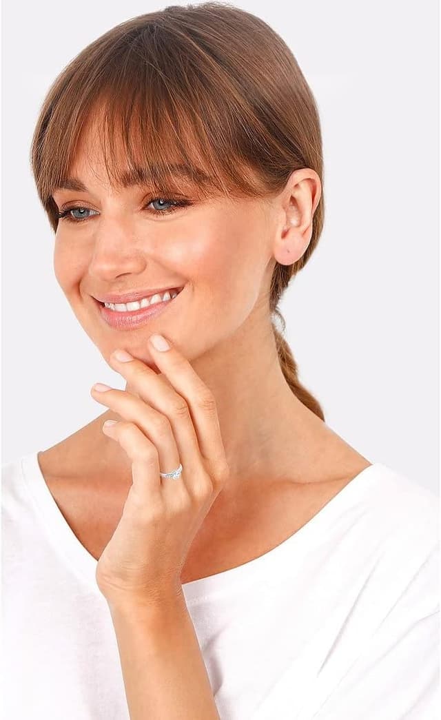 Detalle 2 de Elli Damenring Herz Liebe 925 Silber