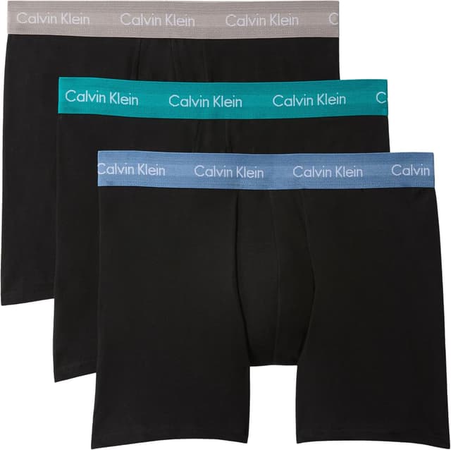 Detalle de Calvin Klein Boxers Longs Lot de 3 Homme Boxer Brief Stretch