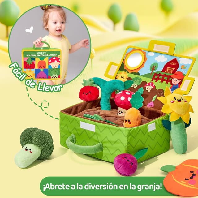 Thumbnail 4 de hahaland Juguetes Montessori peluches verduras 6‑12 meses