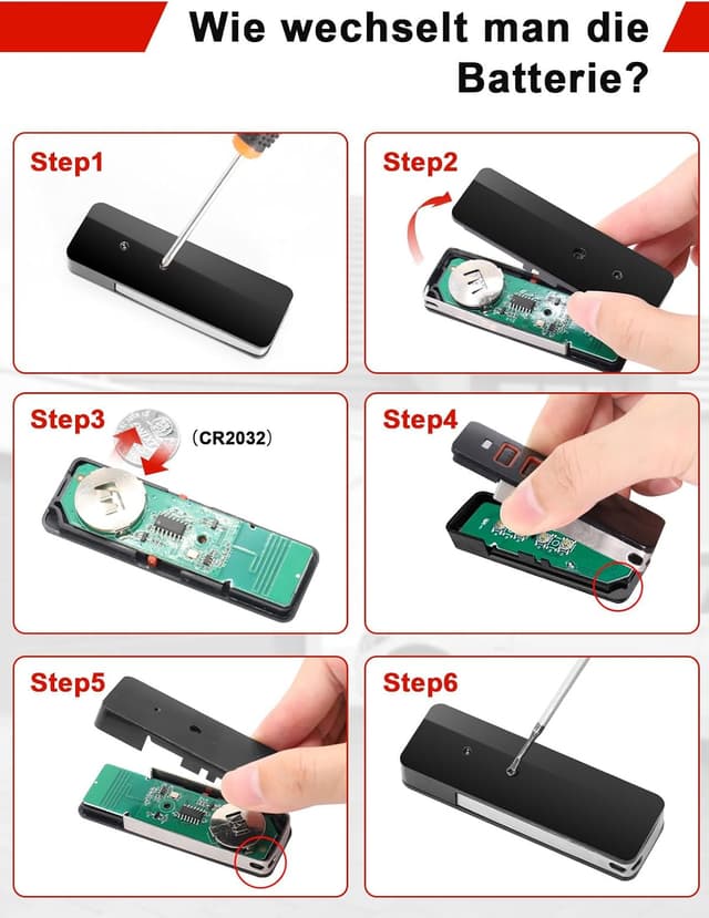 Thumbnail 4 de Wvoillty Télécommande porte de garage 868 MHz 4 canaux