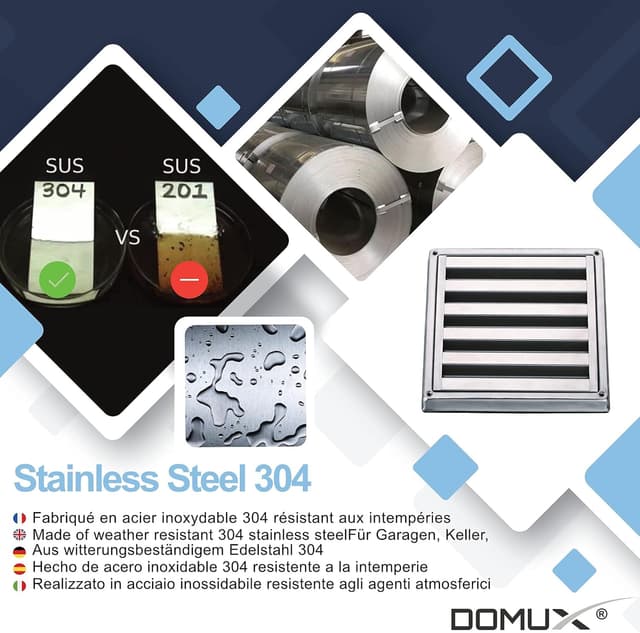 Detalle 2 de DOMUX Grille ventilation inox 150mm