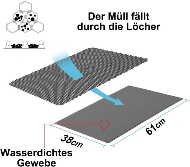 Detalle de Pieviev Katzenklo Matte 61×38 cm 🐾