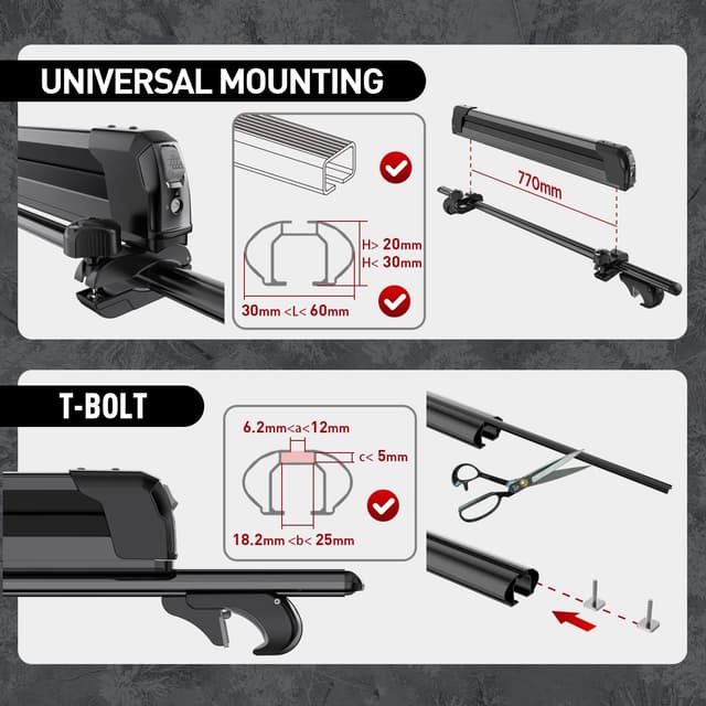Thumbnail 4 de PacificCrest Lockable Ski & Snowboard Rack 27.5"