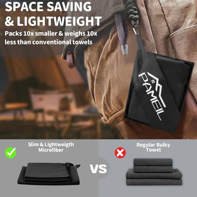 Thumbnail 3 de Pameil Microfibre Towel 3‑Set 160 x 80cm