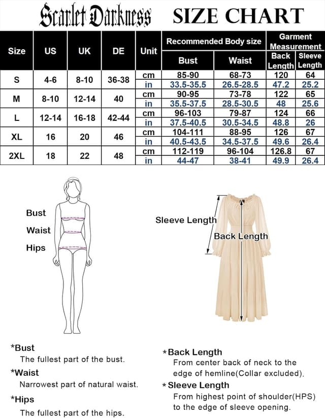 Thumbnail 4 de SCARLET DARKNESS Robe médiévale longue taille haute 🌿