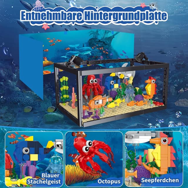 Detalle 2 de 8-in-1 Aquarium Baustein mit LED Licht