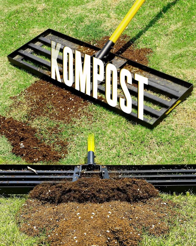 Thumbnail 1 de BlumeTrec Rasen-Nivellierungsrechen (2,13 m) – 76 x 25 cm, Stahlgriff, verstellbar für Hof, Garten & Golfplatz