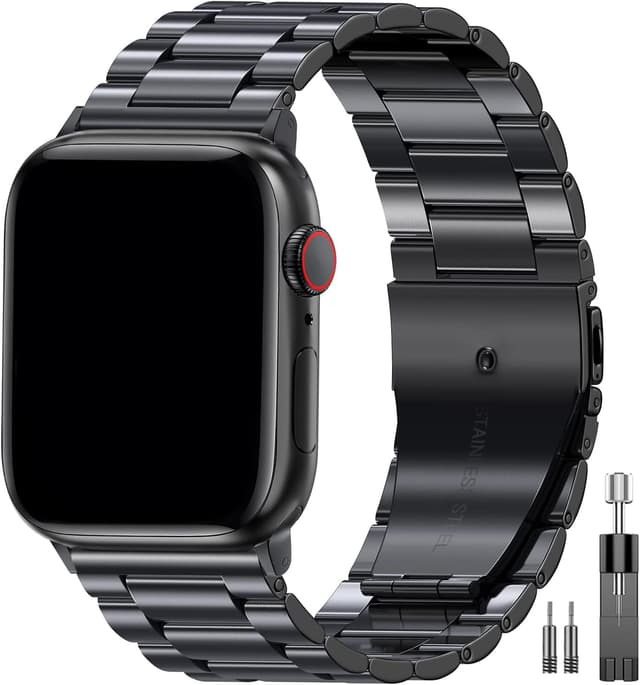 Thumbnail 6 de OULUOQI 316 stainless steel metal replacement watch band for Apple Watch (38–49mm, Series 1–11/SE 3)