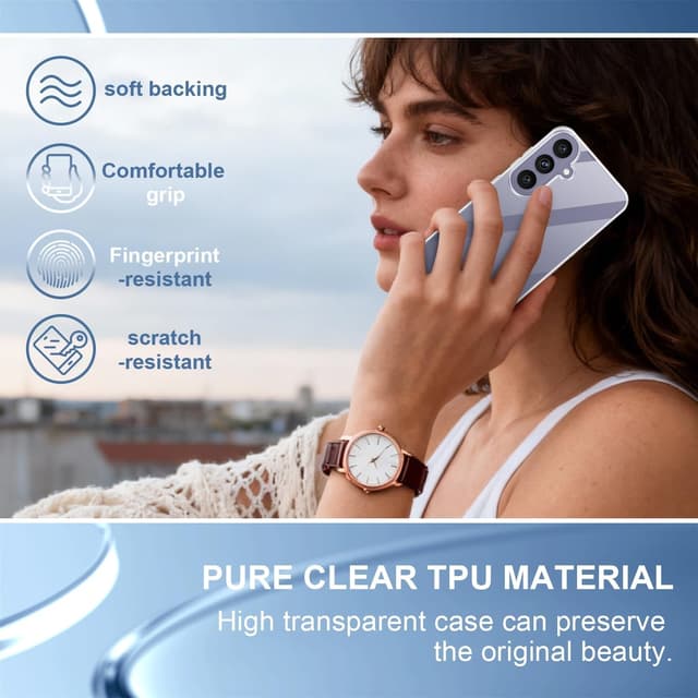 Detalle de Guscase coque compatible Samsung Galaxy S26 5G transparente en silicone TPU 360°