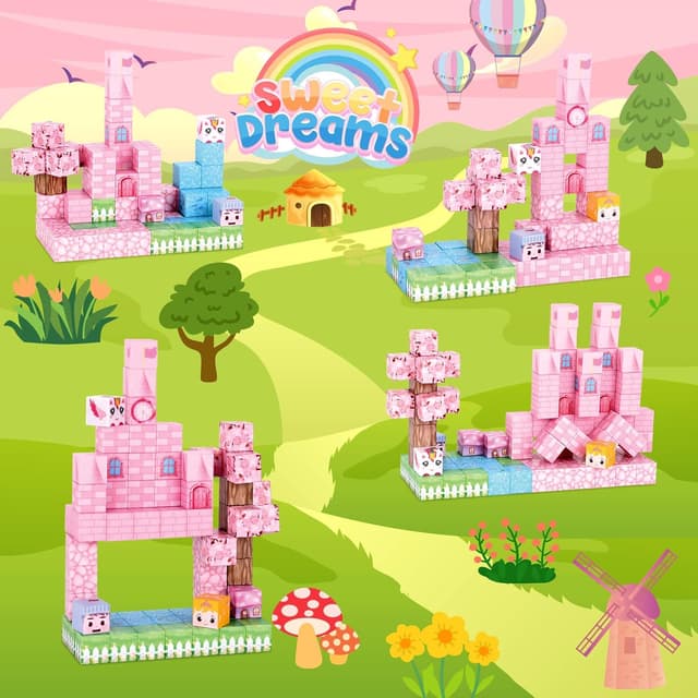 Detalle 2 de YIHANG 100PCS Magnetic Blocks for Kids