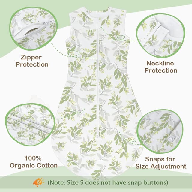 Detalle de TOGOU2S Sommerschlafsack Baby 0,5 Tog aus 100% Baumwolle (0–6 Monate)