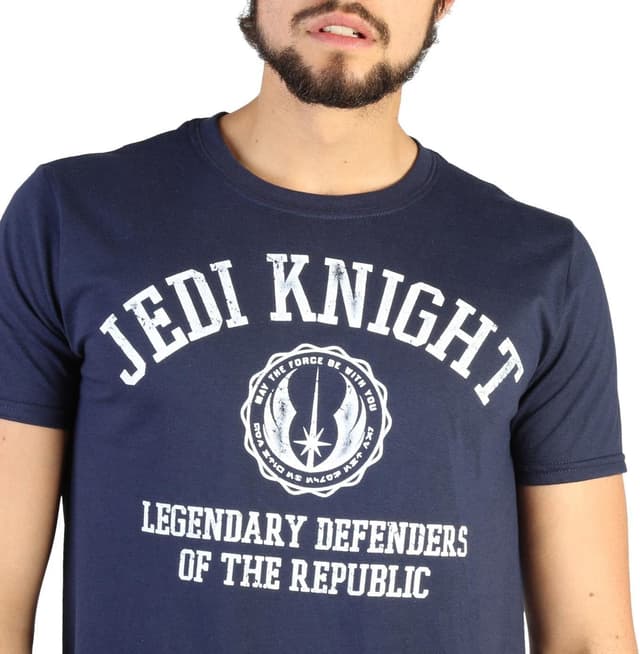 Detalle 2 de Star Wars Men’s Jedi Knight Collegiate T-Shirt (Official Licensed 90% Cotton/10% Polyester)
