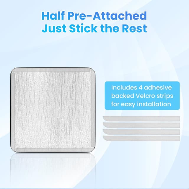 Detalle 2 de Safoner RV Roof Vent Skylight Insulator Cover (16 x 16 inch) for Camper Skylights, Sun Blackout Fabric in Black