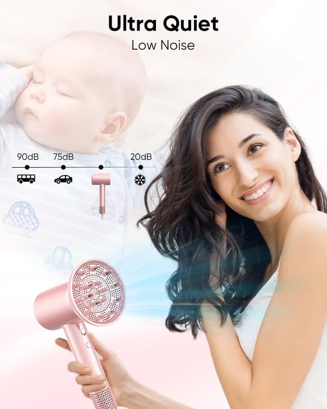 Detalle 2 de CONFU Hair Dryer 110000 RPM ionic blow dryer ๐โ