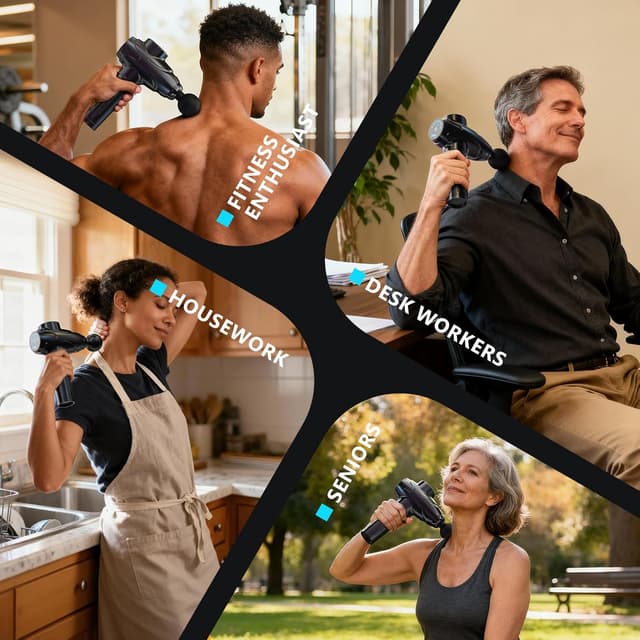 Thumbnail 6 de Massagepistole mit 10 Massageköpfen und 7 Geschwindigkeiten (bis 3.300 U/min)